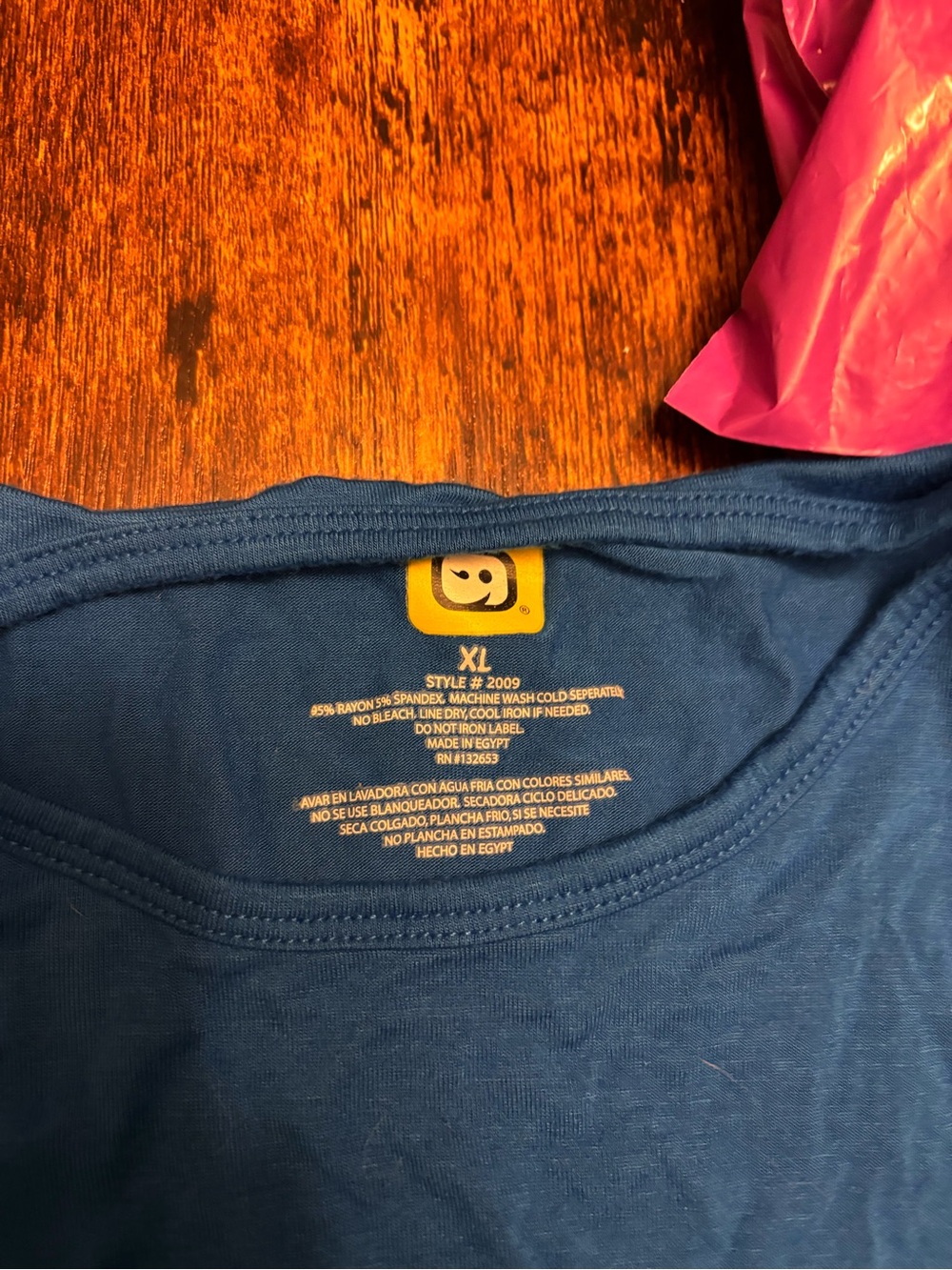 WonderWink Royal Blue Long Sleeve Scoop Neck Top